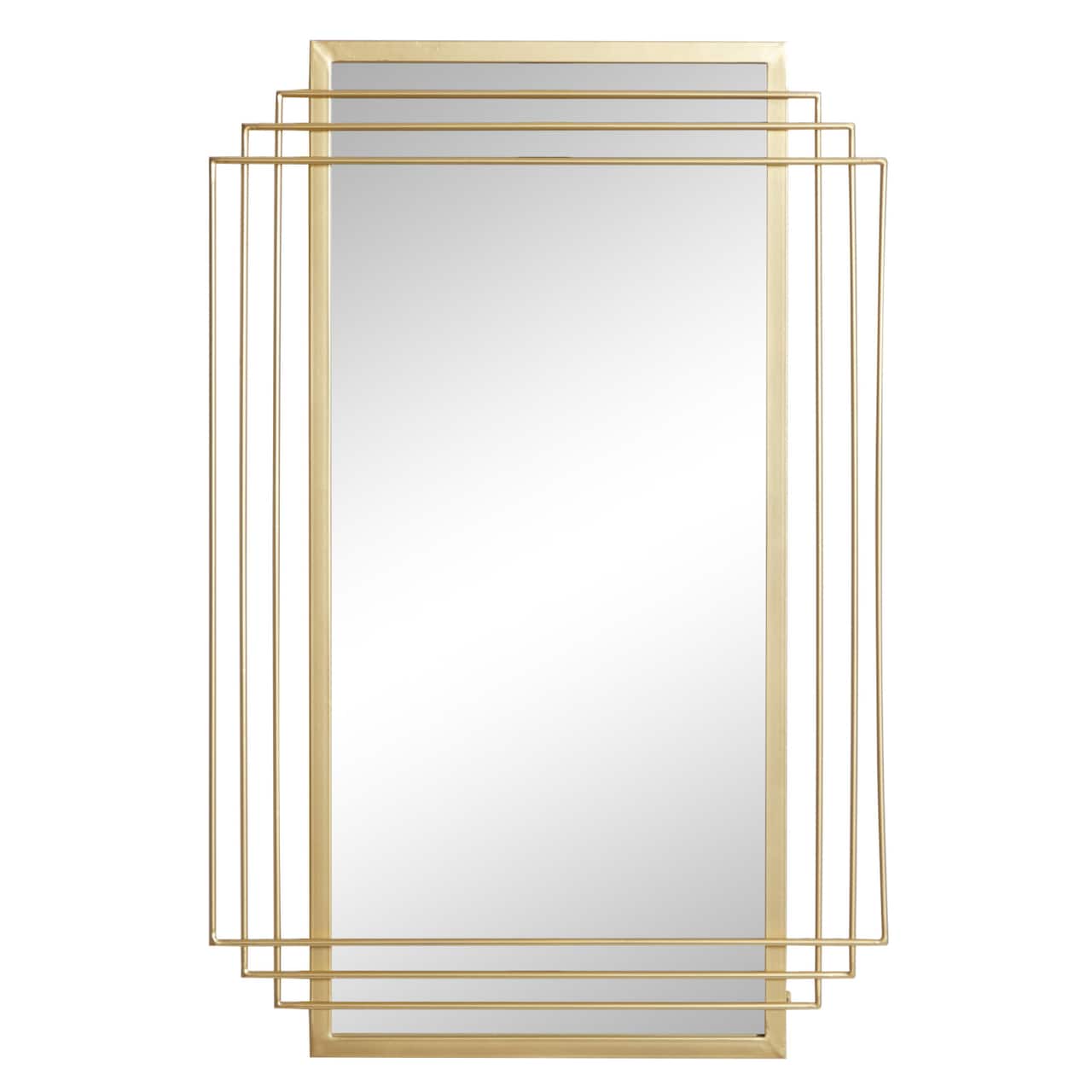 CosmoLiving by Cosmopolitan Gold Glam Metal Wall Mirror